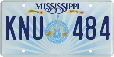 MS license plate KNU484