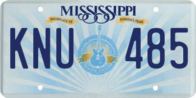 MS license plate KNU485