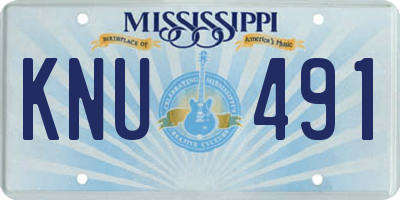 MS license plate KNU491