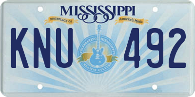 MS license plate KNU492