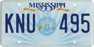 MS license plate KNU495