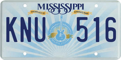 MS license plate KNU516