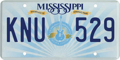 MS license plate KNU529