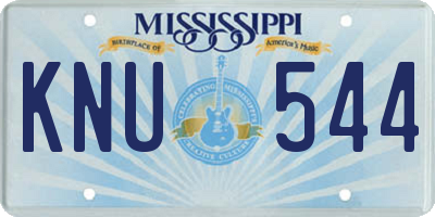 MS license plate KNU544