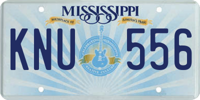MS license plate KNU556