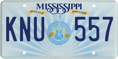 MS license plate KNU557