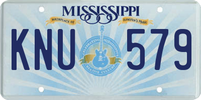 MS license plate KNU579