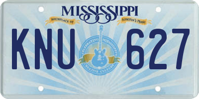 MS license plate KNU627