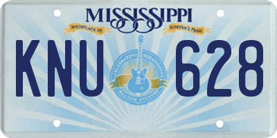 MS license plate KNU628