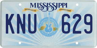 MS license plate KNU629