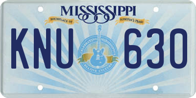 MS license plate KNU630