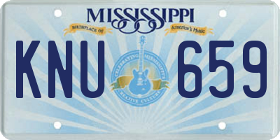 MS license plate KNU659