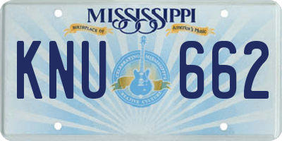 MS license plate KNU662