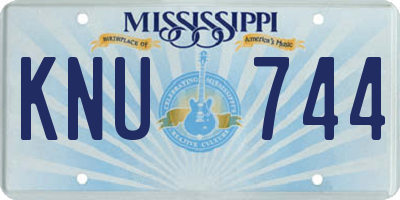 MS license plate KNU744