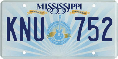 MS license plate KNU752