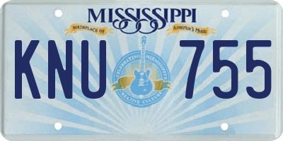 MS license plate KNU755