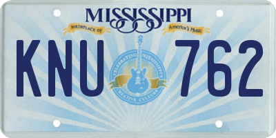 MS license plate KNU762