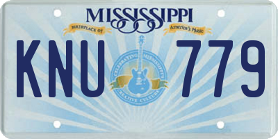 MS license plate KNU779