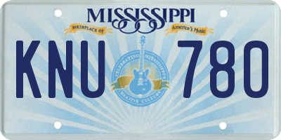MS license plate KNU780