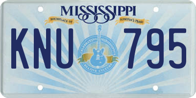 MS license plate KNU795