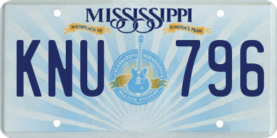 MS license plate KNU796