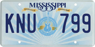 MS license plate KNU799