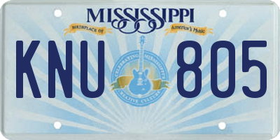 MS license plate KNU805