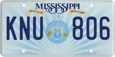 MS license plate KNU806
