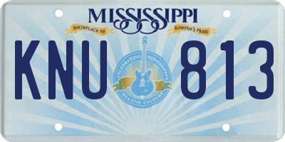 MS license plate KNU813