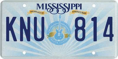 MS license plate KNU814