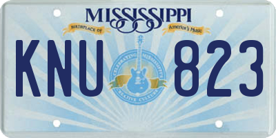 MS license plate KNU823