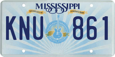 MS license plate KNU861