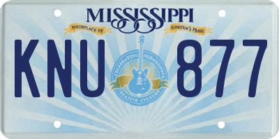 MS license plate KNU877