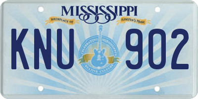 MS license plate KNU902