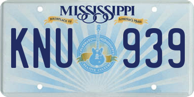 MS license plate KNU939