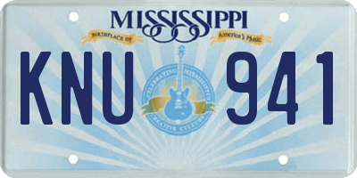 MS license plate KNU941