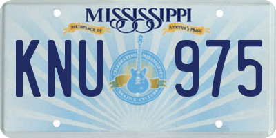 MS license plate KNU975