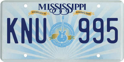 MS license plate KNU995
