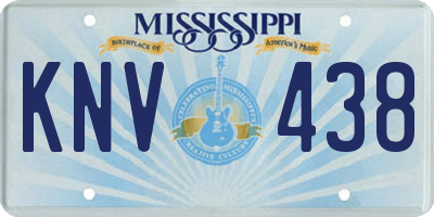 MS license plate KNV438