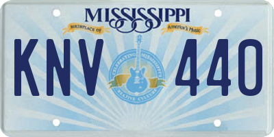 MS license plate KNV440
