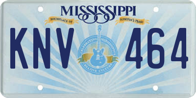 MS license plate KNV464