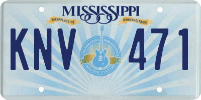 MS license plate KNV471