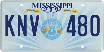 MS license plate KNV480