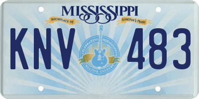 MS license plate KNV483