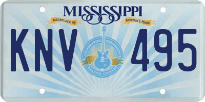 MS license plate KNV495