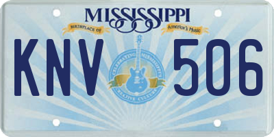 MS license plate KNV506