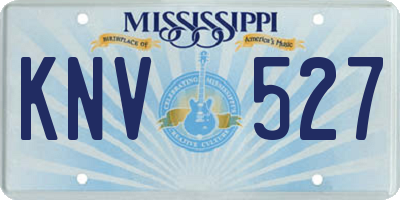 MS license plate KNV527