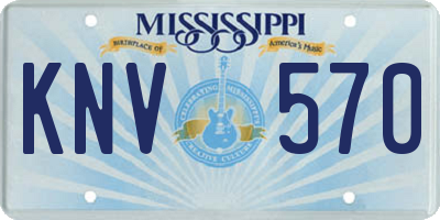 MS license plate KNV570
