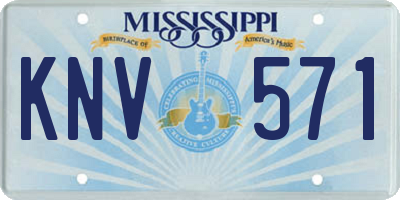 MS license plate KNV571
