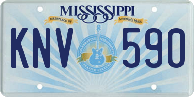 MS license plate KNV590